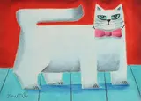 Graham Knuttel, Russian Blue, pastel