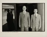 Gilbert & George at the Hayward Gallery, London by John Minihan, 1987, silver gelatin print - number 3 from an edition of 10, sold Jun 2020