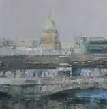 Aidan Bradley, Custom's House, Dublin, 2007, oil on board
