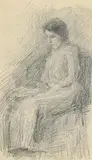 Lolly by John Butler Yeats, pencil drawing, sold May 2020