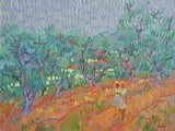 Desmond Carrick, Strolling through the Orchard, oil on board