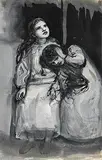 Afraid of the Storm by John Butler Yeats, watercolour, sold May 2020
