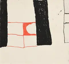Abstract Composition by William Scott, 1964, pastel on paper, sold May 2020