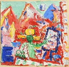 Michael Cullen, Cityscape, 1992, oil on canvas