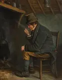 Charles Henry Cook, Peaceful Moment, oil on canvas