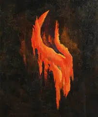 Carmel Mooney, Fire Flow at Etna, oil on canvas
