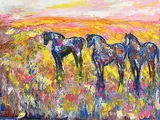 Declan O'Connor, Three Sisters, oil on canvas