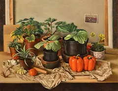 Therese McAllister, Potting Shed, oil on board