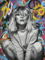 La Hart, Blondie, stencil and aerosol spray