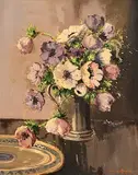 George Gillespie, Anemones, oil on canvas