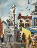 Kingston Market (1970's) by Sherree Valentine Daines British, oil on board, offered May 2020