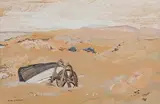 Bea Orpen, Deserted Boat, gouache
