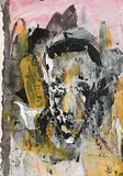 John Kingerlee, Head, mixed media on paper
