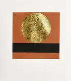 Patrick Scott, Untitled, 2008, carborundum and gold leaf - numbered 85 from an edition of 100