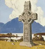 Celtic Cross in a West of Ireland Landscape by Paul Henry, c.1929, oil on board, sold Apr 2020
