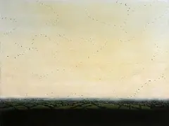 Michael Canning, Red House, 2004, oil, wax on canvas
