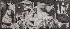 Robert Silvers, Spanish Civil War - Guernica, photomontage (mosaic) on aluminium - number 5 from an edition of 6
