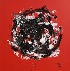 Michael Flatley, Iris, acrylic on marley