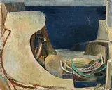Olive Henry, Mediterranean Port, oil on board
