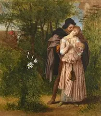 Frederic William Burton, Faust and Marguerite, watercolour