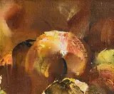 Louis le Brocquy, Peach, 1968, oil on board