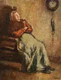 William Conor, Forty Winks, oil on canvas
