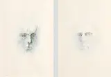 William Butler Yeats (1989) (W929 and W930) by Louis le Brocquy, watercolour and crayon - diptych, sold Apr 2020