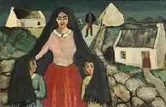 Gerard Dillon, Shawl, 1947, oil on board
