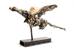 Pegasus by Patrick O'Reilly, 2007, unique bronze on steel base, sold Apr 2020