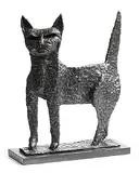 Graham Knuttel, Cat, bronze on stone base - number 2 from an edition of 8