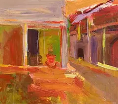 Interior by Diana Copperwhite, oil on board, sold Apr 2020