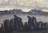 Colin Middleton, The Procession, watercolour