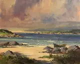 Donegal Coastline by George K. Gillespie, oil on canvas, sold Apr 2020