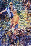 To Fresh Fields by Arthur K. Maderson, oil on board, sold Apr 2020