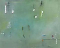 Mike Fitzharris, Harbour, 2000, oil on board