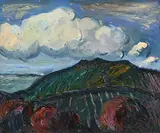 Peter Collis, Wicklow Mountains, oil on board