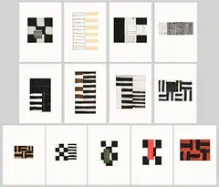 Sean Scully, Poems Penyeach by James Joyce, set of 13 etchings - numbered 47 from an edition of 66