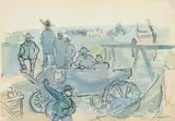 Watching the Race by Jack Butler Yeats, watercolour and pencil, sold Mar 2020