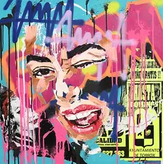 Anna Shellberg, Celebrate Life, 2019, acrylic, collage and mixed media on canvas
