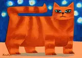 Ginger Cat by Graham Knuttel, oil on canvas, sold Mar 2020