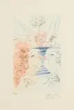 Salvador Dali Spanish, Let Him Kiss Me (From Songs of Songs of Solomon), 1971, limited edition drypoint etching with gold dust - number 73 from an edition of 250
