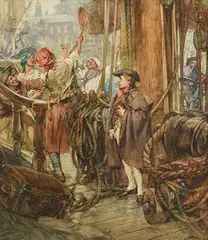 Arthur David McCormick, The Precious Load, watercolour