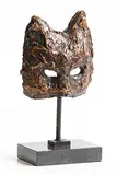 Timothy Joyce, Feline Mask, bonze on Kilkenny marble base - number 4 from an edition of 9