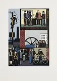 Gerd Arntz, Factory Occupation, 1979, limited editionscreenprint on heavy wove paper - number 8 from an edition of 180
