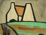 Shawlies Returning Home by Markey Robinson, oil on board, sold Mar 2020