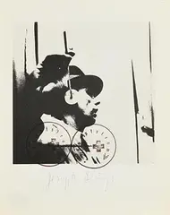 Joseph Beuys German, The Sense of the Hearing, 1974, lithograph from an edtion of 5000