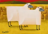 Ewe Two by Graham Knuttel, oil on canvas, sold Mar 2020