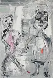 Gee Baby I Love You by John Kingerlee, 1997, oil on board, sold Mar 2020