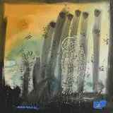 Untitled by John Kingerlee, mixed media on linen, sold Mar 2020