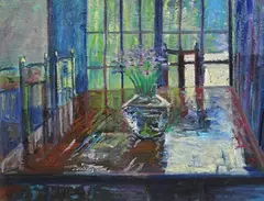 James O'Halloran, Morning Light, The Mahogany Table, oil on board